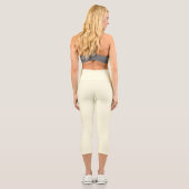 Solide Ivory Color Capri Leggings (Rückseite)