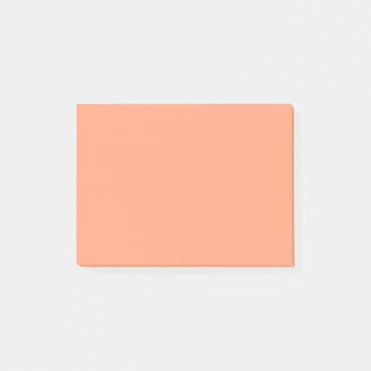 Solide Lachsrosa-Farbhintergrund anpassbar Post-it Klebezettel (Vorderseite)