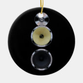 Solide Lautsprecher-Weihnachtsverzierung Silbernes Ornament (Vorne)