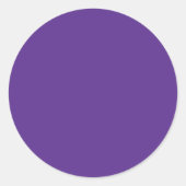 Solide lila violette Substanz Runder Aufkleber (Vorderseite)