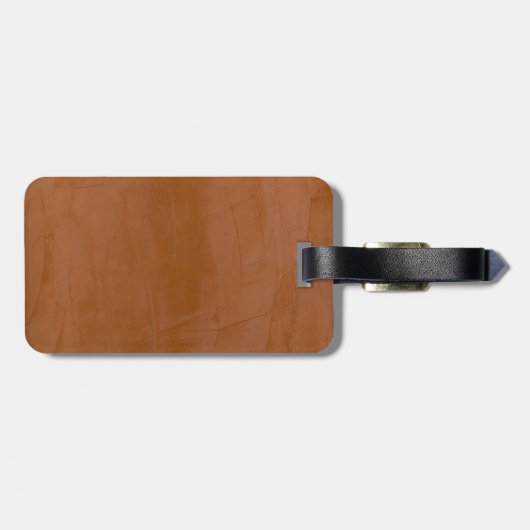 Solide Mandarine Gepäckanhänger (Rückseite horizontal)