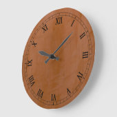 Solide Mandarine Große Wanduhr (Winkel)