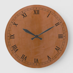 Solide Mandarine Große Wanduhr