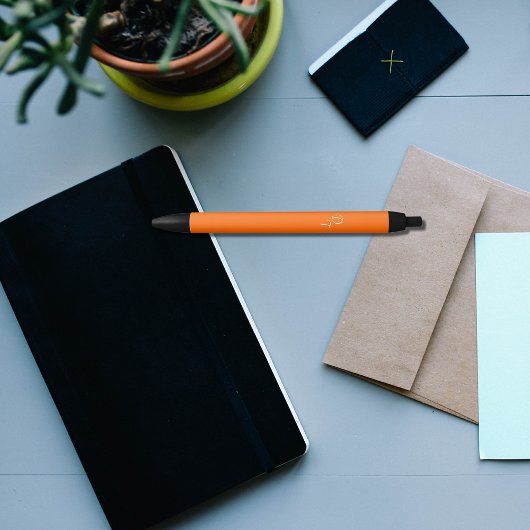 solide Neonorange - Ihre Monogramme Kugelschreiber