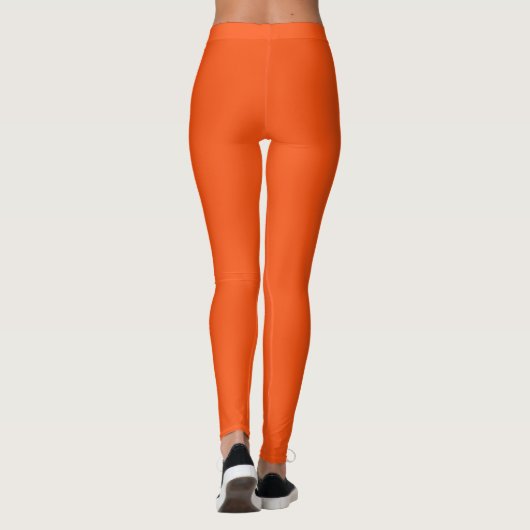 Solide Neonorange Leggings (Rückseite)