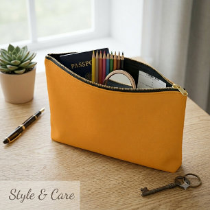 Solide Orange Druck Cut Sew Accessoire-Tasche Zubehörtasche