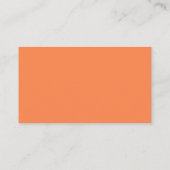 Solide Orange-Visitenkarten Visitenkarte (Rückseite)