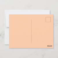 Solide Peach Glossy Postkarte für besondere Nachri