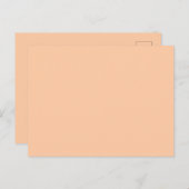 Solide Peach Glossy Postkarte für besondere Nachri (Vorne/Hinten)