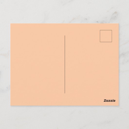 Solide Peach Glossy Postkarte für besondere Nachri (Rückseite)