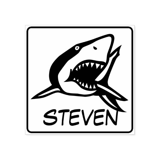 Solide Rahmen & Bild - SHARK + Ideen Gummistempel (Prägung)