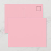 Solide rosa Postkarte personalisierte Grüße Gestal (Vorne/Hinten)