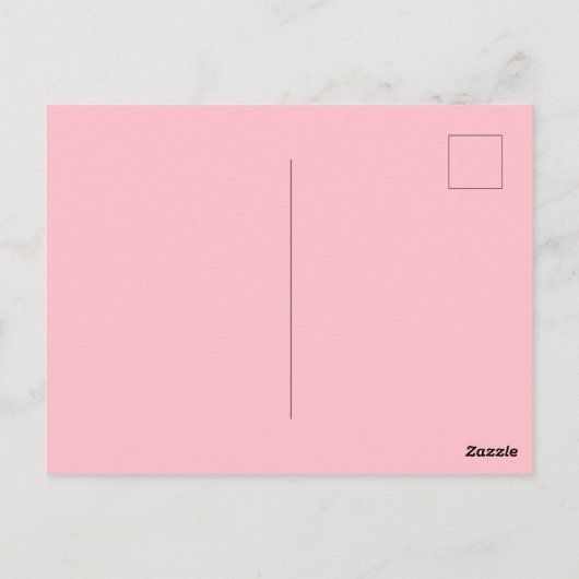 Solide rosa Postkarte personalisierte Grüße Gestal (Rückseite)