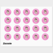 Solide Rosa Prinzessin Foto Sticker (Blatt)