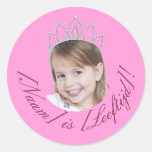 Solide Rosa Prinzessin Foto Sticker
