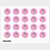 Solide Rosa Prinzessinnen Foto Sticker (Blatt)