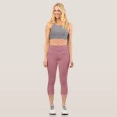Solide Rose Gold Color Capri Leggings (Vorderseite)