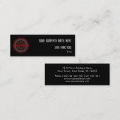 Solide rote dunkle runde Visitenkarteschablone Mini Visitenkarte (Vorne/Hinten)