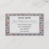 Solide rote Ziegelmauer-Visitenkarte Visitenkarte (Rückseite)