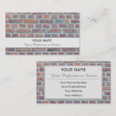 Solide rote Ziegelmauer-Visitenkarte Visitenkarte (Vorne/Hinten)