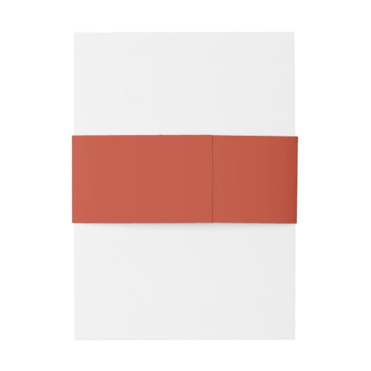 Solide rustikale Orange Moderne Hochzeit Einladungsbanderole (Rückseitenbeispiel)