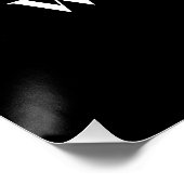 Solide schwarze 60. Geburtstagsfeier Glänzend Poster (Ecke)