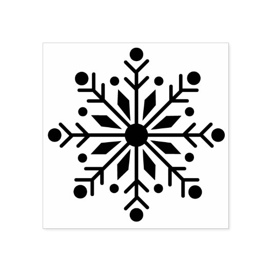 Solide Snowflake Rubber Art Briefmarke Gummistempel (Prägung)