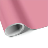 Solide staubige Rose Rosa Wassermelone Geschenkpapier (Rolleneckpunkt)
