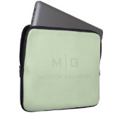 Solide weiche Licht Pastell-Sage-Moos-Grün-Farbe Laptopschutzhülle (Vorne Rechts)