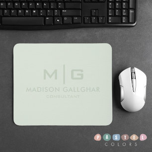 Solide weiche Licht Pastell-Sage-Moss-Grün-Farbe Mousepad