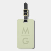 Solide weiche Licht-Pastell-Sage-Moss-Grünfärbung Gepäckanhänger (Vorderseite vertikal)