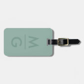 Solide weiche Licht-Pastell-Sage-Moss-Grünfärbung Gepäckanhänger (Vorderseite horizontal)