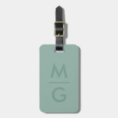 Solide weiche Licht-Pastell-Sage-Moss-Grünfärbung Gepäckanhänger (Vorderseite vertikal)