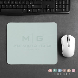 Solide weiche Licht-Pastell-Sage-Moss-Grünfärbung Mousepad