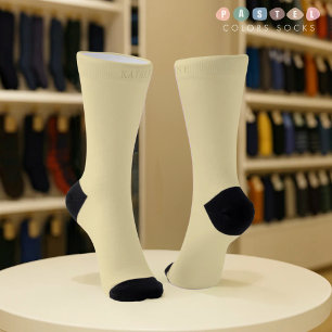 Solide weiche Lichtpastell-Bananengelb-Farbe  Socken