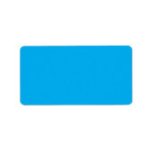 Solider Cyan-Blauer Hintergrund  Adressaufkleber (Vorne)