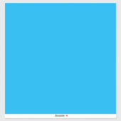 Solider Cyan-Blauer Hintergrund Aufkleber (Blatt)