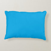 Solider Cyan-Blauer Hintergrund Dekokissen (Rückseite)