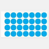 Solider Cyan-Blauer Hintergrund Etiketten (Blatt)