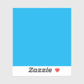 Solider Cyan-Blauer Hintergrund | Minimalistischer Aufkleber (Blatt)