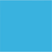 Solider Cyan-Blauer Hintergrund | Minimalistischer Aufkleber (Vorderseite)
