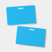 Solider Cyan-Blauer Hintergrund | Minimalistischer Ausweis (Vorder- & Rückseite)