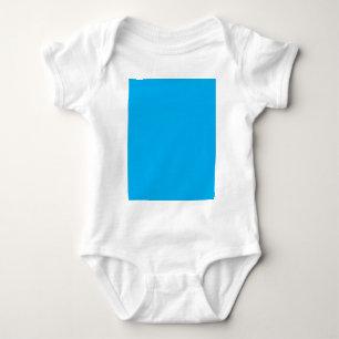 Solider Cyan-Blauer Hintergrund   Minimalistischer Baby Strampler