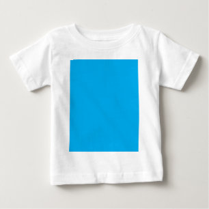 Solider Cyan-Blauer Hintergrund Minimalistischer Baby T-shirt