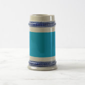 Solider Cyan-Blauer Hintergrund | Minimalistischer Bierglas (Mittel)