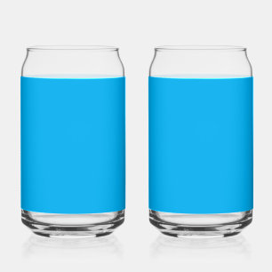Solider Cyan-Blauer Hintergrund Minimalistischer Dosenglas