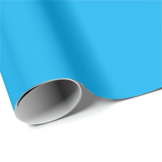 Solider Cyan-Blauer Hintergrund | Minimalistischer Geschenkpapier (Rolleneckpunkt)