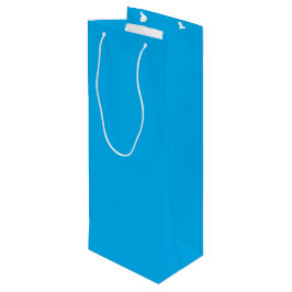 Solider Cyan-Blauer Hintergrund | Minimalistischer Geschenktüte Für Weinflaschen