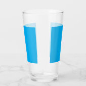 Solider Cyan-Blauer Hintergrund | Minimalistischer Glas (Rechts)