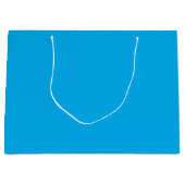 Solider Cyan-Blauer Hintergrund | Minimalistischer Große Geschenktüte (Vorderseite)